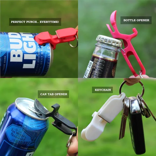Vista 3 de Llavero abridor de botellas de cerveza con escopeta de cerveza, paquete de 2, color negro, herramienta de disparo de cerveza, ideal para fiestas