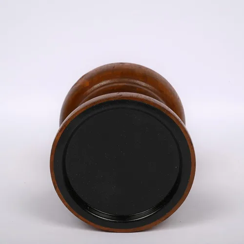 Vista 3 de EDHAS Portavelas de madera de mango natural que se verá increíble en tu hogar, cocina, comedor o dormitorio (4 x 4 x 4 pulgadas)