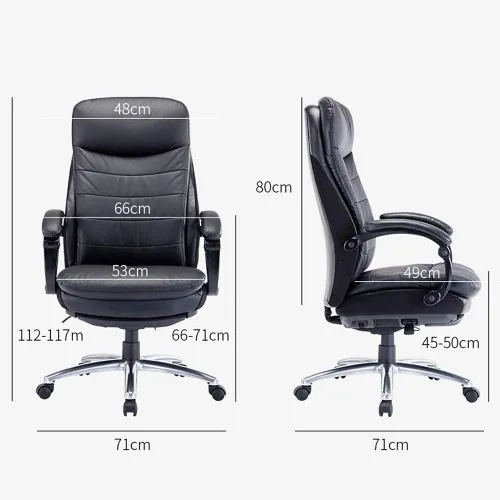 Vista 2 de Silla de oficina ejecutiva para el hogar, sillas de computadora con acolchado grueso para mayor comodidad y diseño ergonómico para soporte lumbar