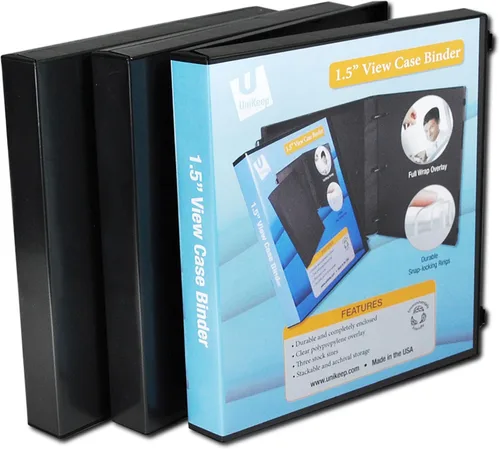 Vista 15 de UniKeep Carpeta de 3 anillos – La carpeta está totalmente cerrada, disponible en blanco, transparente o negro y en diferentes tamaños de lomo