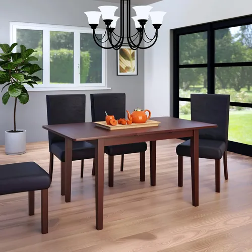 Vista 5 de Winsome Darren Mesa de comedor extensible, para comedor, 29 pulgadas, nogal