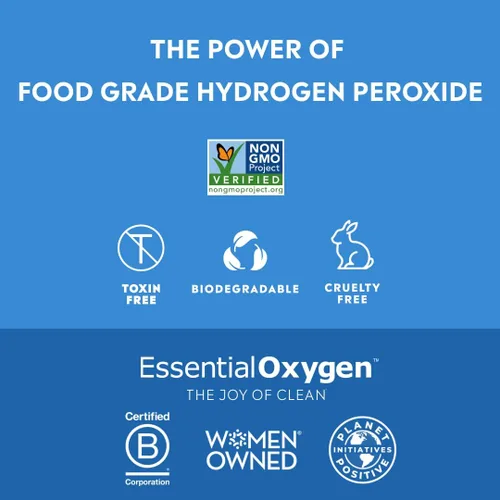 Vista 3 de Peróxido de hidrógeno de Essential Oxygen, 3 % de grado alimenticio, 857584005057, 1, 1