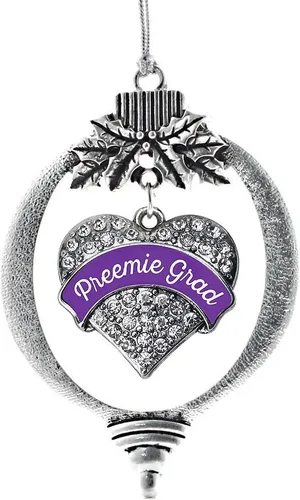 Vista 250 de Inspired Silver - Adorno con dije de hermana gemela - Adornos navideños de plata con circonitas cúbicas