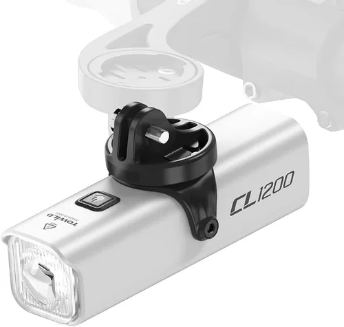 Vista 12 de TOWILD CL1200 Bike Lights for Night Riding,Compatible with Garmin/GoPro Mount,1200 Lumen Bike Headlight,5000mAh Rechargeable Battery,Waterproof Bike