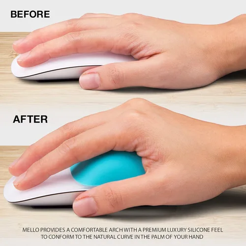 Vista 5 de Mello - Cojín de silicona compatible con Apple Magic Mouse 1 y 2 (azul arándano)