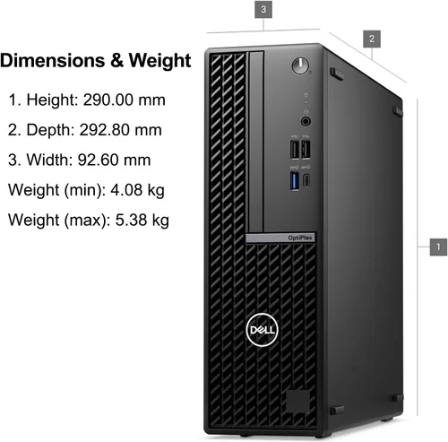 Vista 6 de Dell Computadora de escritorio empresarial OptiPlex 7020 Intel i5-14500 de 14ª generación de 14 núcleos DDR5 de 8 GB SSD de 256 GB 2 puertos