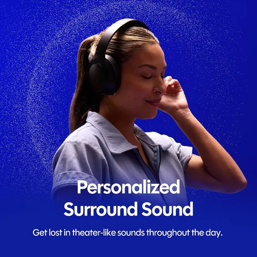 Vista 5 de Raycon Los auriculares inalámbricos Bluetooth sobre la oreja de todos los días, con cancelación activa de ruido, modo de consciencia y micrófono