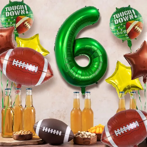 Vista 5 de Set de Globos de Fútbol Decoraciones para Fiesta de Cumpleaños de Fútbol Decoraciones de Partido de Fútbol Tema Deportivo para Cumpleaños