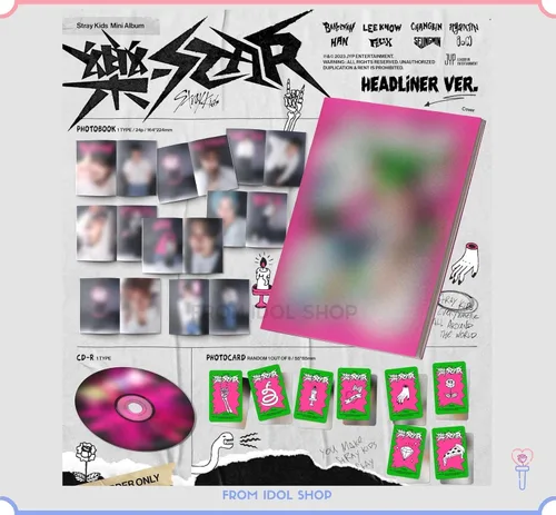 Vista 2 de Stray Kids -STAR ROCK-STAR 8º Mini álbum CD+Contenido+Tarjeta fotográfica+Tracking SKZ sellado (versión HEADLINER)