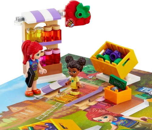 Vista 7 de Hallmark Tarjeta de cumpleaños para niños con Legos (kit de construcción Friends Market, a partir de 5 años)