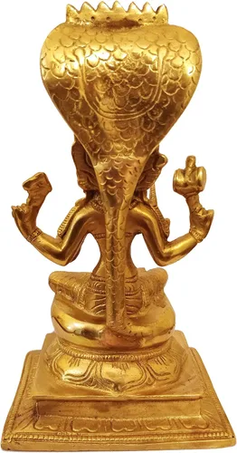 Vista 5 de GURU JEE™ Estatua de latón de la diosa india del sur Durga Mariamman sentada para Puja Mandir Regalos Decoración del hogar