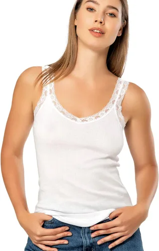 Vista 52 de VAVONNE Camiseta sin mangas tipo camisola para mujer, toda de algodón, aireada, suave y cómoda