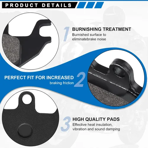 Vista 8 de Pastillas de Freno Delanteras y Traseras para CAN AM DS250 DS 250 2007-2014 Kawasaki Brute Force 300 KVF300 KYMCO MXU 250 300 500 UXV 500 700 SYM