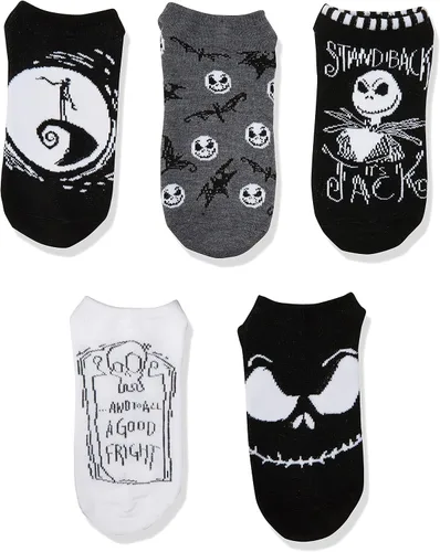 Vista 2 de Disney Paquete de 5 calcetines de pesadilla antes de Navidad para mujer