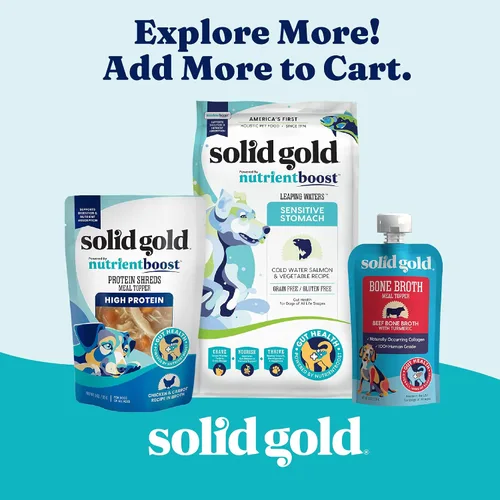 Vista 9 de Solid Gold Complementos de Comida para Perros Secada al Aire para Alimentos Secos – Golosinas saludables para perros con carne de res real