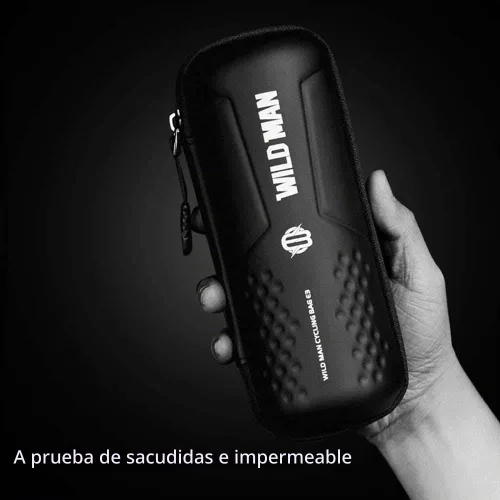 Vista 4 de Bolsa de herramientas de bicicleta Bolsa de almacenamiento de bicicleta de cuero PU Bolsa de herramientas de reparación de bicicletas MTB Bolsa