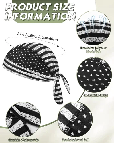 Vista 2 de 15 piezas Do Rag Skull Cap Enfriamiento Casco Liner Sudor Absorbe la Cabeza Envolturas Bandana Beanie Bicicleta Casco Liner para Hombres Mujeres