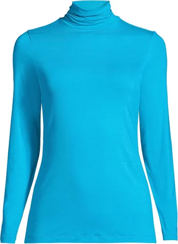 Vista 5 de Lands' End womens Lightweight Fitted Long Sleeve Turtleneck