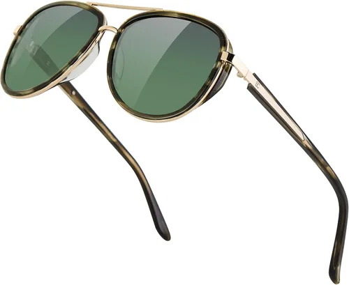 Vista 10 de BIRCEN Gafas de sol polarizadas para mujer con protección UV - Sombras retro espejadas con montura de acetato BC2001 A-Rosa