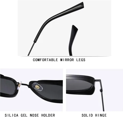 Vista 4 de Kabir Singh Steam punk gafas cuadradas aviador UV400 T48-LAN SE