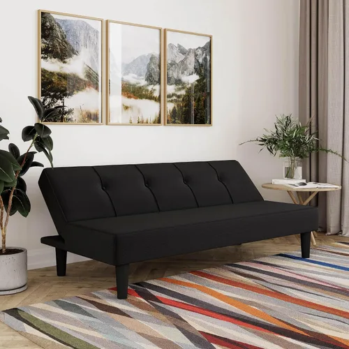 Vista 2 de Serta Futon - Sofá cama individual, más pequeño, negro