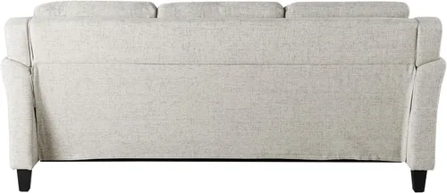 Vista 4 de Lifestyle Solutions sofá Harrington de brazos curvos, color beige