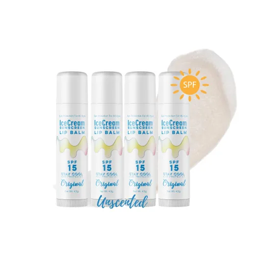 Vista 10 de IceCream Bálsamos labiales con protector solar, protector solar para labios, protector solar resistente al agua para labios, cuidado de labios
