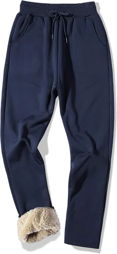 Vista 27 de MACHLAB Pantalones deportivos térmicos de forro polar para hombre, pantalones de chándal gruesos y cálidos para invierno