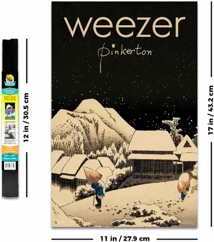 Vista 4 de Scorpio Posters Weezer Pinkerton - Mini póster con licencia oficial, 11 x 17 pulgadas, con soporte para póster de madera negra