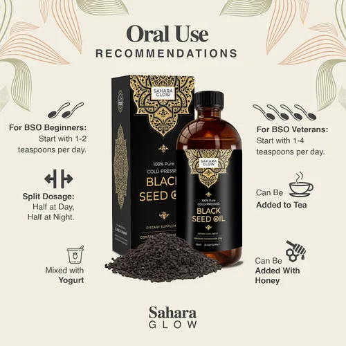 Vista 5 de Zamann Naturals Aceite de semilla negra – 100% puro Nigella Sativa, 1 vez prensado en frío y sin filtrar, fabricado en Egipto, alta timoquinona, 4.2
