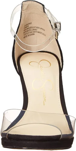 Vista 2 de Jessica Simpson Women's Daisile Faux Leather Ankle Strap Stiletto Heeled Sandal