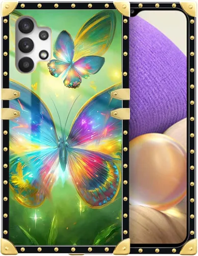 Vista 120 de Funda compatible con Samsung Galaxy A03S 4G, TPU suave de lujo y parte trasera de policarbonato duro para niñas y mujeres, funda protectora a prueba