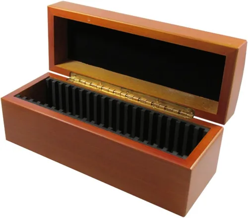 Vista 10 de Guardhouse Caja de almacenamiento/exhibición de diez monedas con acabado mate negro para titulares de monedas de estilo certificado o certificado
