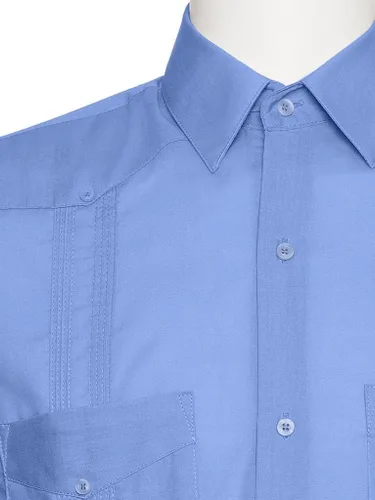 Vista 2 de Gentlemens Collection Camisa Guayabera de lino para hombre manga larga estilo cubano