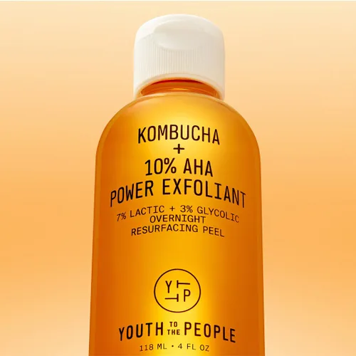 Vista 6 de Youth To The People Kombucha + 10% AHA Power Exfoliant (4 onzas líquidas), exfoliación durante la noche, ayuda a decolorar la decoloración + textura