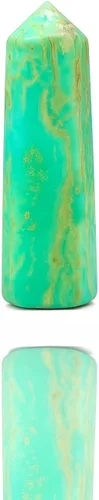 Vista 63 de WholesaleGemShop - Torre de obelisco de piedras preciosas de 3 pulgadas, faceta gigante, cristal de roca de Aura Rock Natural pulido Earth Wand