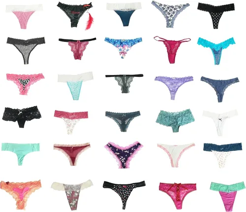 Vista 3 de Paquete de ropa interior para mujer, tanga con espalda en T, tanga con tanga