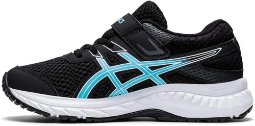 Vista 2 de ASICS Kids Contend 6 - Tenis de correr preescolar, color negroturquesa, 10, NegroTurquesa