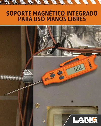 Vista 5 de Lang Tools 13800 Termómetro Digital de Bolsillo, Negro