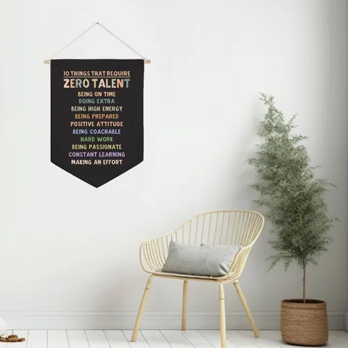 Vista 2 de Cartel de pared de 10 cosas que requieren cero talento, póster motivacional para el aula para estudiantes, profesores, entrenadores, arte de pared