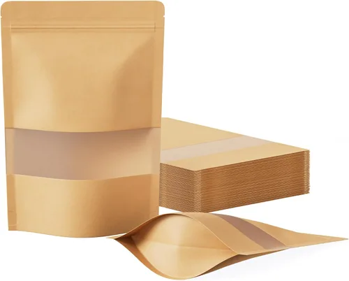 Vista 12 de FireKylin 100 bolsas resellables, bolsas de papel con ventana mate para pequeñas empresas, cremallera y bolsas sellables con calor para embalaje