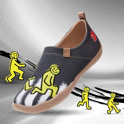 Vista 2 de UIN Mocasines casuales para mujer, de viaje, pintados, para caminar, ligeros, cómodos, de lona, tenis de moda Abbey Road