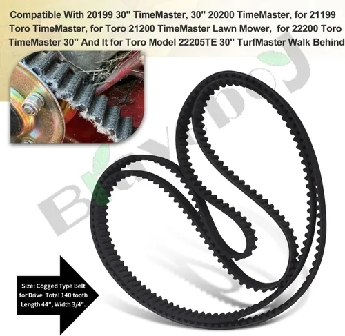 Vista 3 de 2 Kit de poleas 131-4529 125-2532 y correa síncrona 120-3335, para cortacésped Toro de 30 pulgadas Timemaster Turfmaster 131-4509, 131-4506