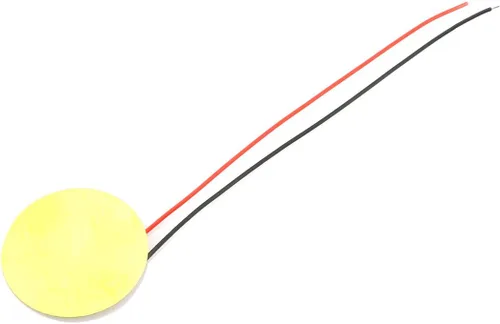 Vista 3 de DZS Elec 15 unids 1.063 in piezoeléctrico transductor de disco de contacto micrófono disparador sensor de sonido con 4 pulgadas cables