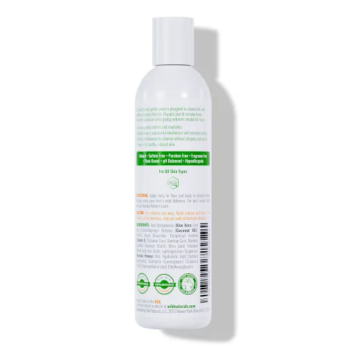 Vista 2 de Jabón corporal exfoliante natural para mujeres, gel de baño orgánico sin sulfato, jabón corporal limpio y vegano para pieles sensibles con aloe