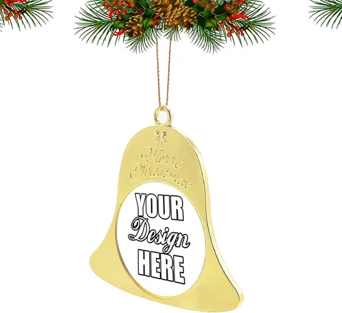 Vista 28 de Adornos de Navidad personalizados, colgante de cerámica personalizado con foto, texto/imagen, adorno colgante personalizado para parejas, niños