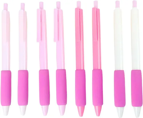 Vista 12 de 8 bolígrafos retráctiles lindos y estéticos, bolígrafos de gel con tinta para escribir con punta fina suave de 0,5 mm, bolígrafos de impresión
