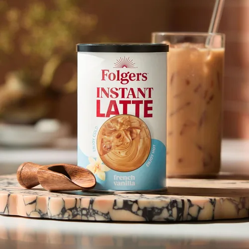 Vista 9 de Folgers Café instantáneo con sabor a vainilla francesa, 16 onzas (paquete de 6)