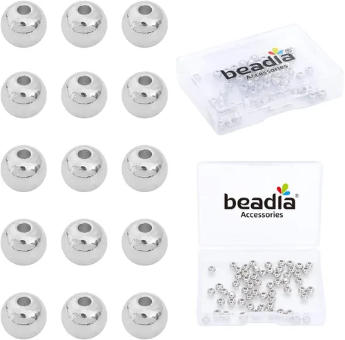 Vista 9 de BEADIA - Cuentas espaciadoras redondas bañadas en oro de 14 quilates, 2 mm, 600 piezas para hacer joyas sin decoloración