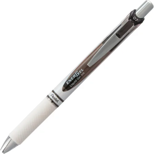 Vista 7 de Pentel EnerGel PEARL - Bolígrafo retráctil de gel líquido, línea media de 0.028 in, punta de aguja, tinta negra, paquete de 12 cajas con ventana